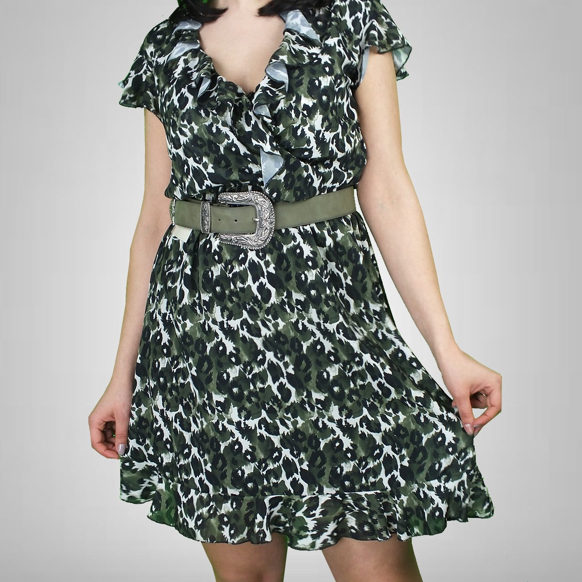 Abitino militare con volant