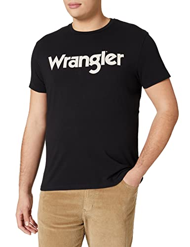 Wrangler SS Logo Tee T-Shirt, Blu (Directoire Blue XKL), Medium Uomo