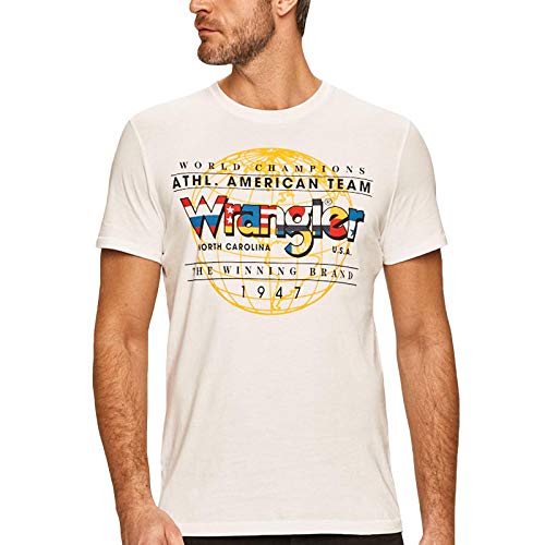 Wrangler SS Athletic - Maglietta a maniche corte, in cotone, colore: Bianco bianco M