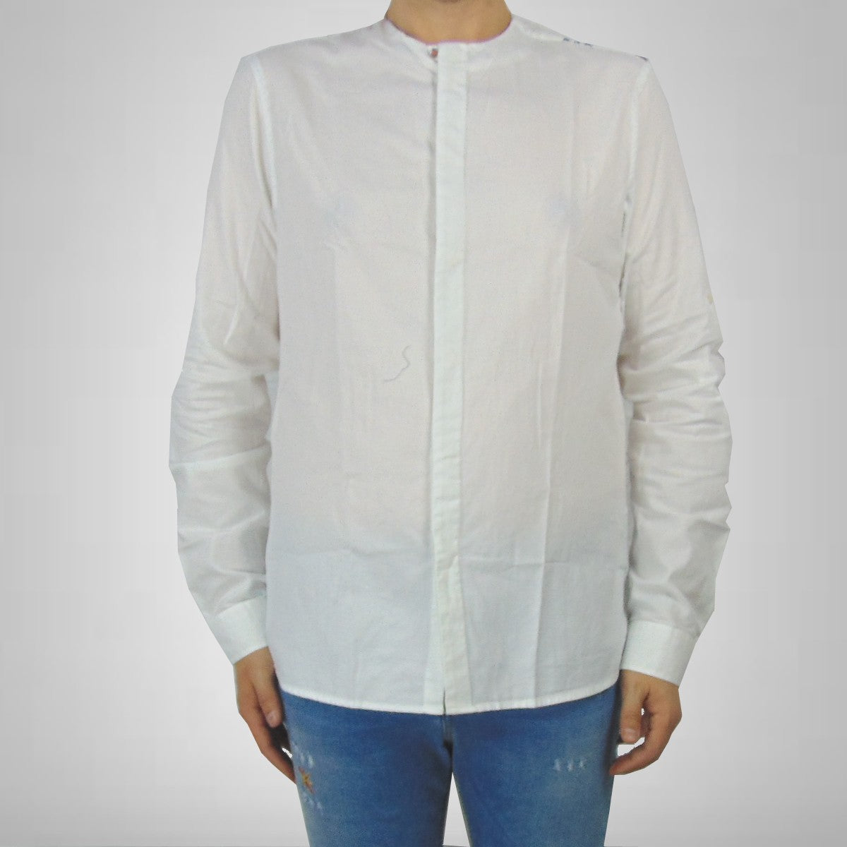 Camicia uomo scollo coreana Loft