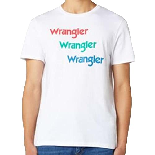 Wrangler SS Logo Tee T-Shirt, Blu (Directoire Blue XKL), Medium Uomo