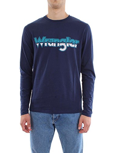 T-Shirt Uomo Blu-Navy Wrangler