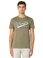 Wrangler SS Logo Tee T-Shirt, Blu (Directoire Blue XKL), Medium Uomo