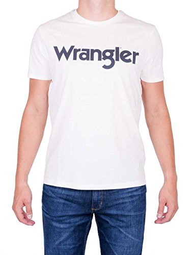 Wrangler SS Logo Tee T-Shirt, Blu (Directoire Blue XKL), Medium Uomo