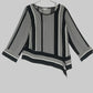 Blusa a righe asimmetrica Carla Ferroni